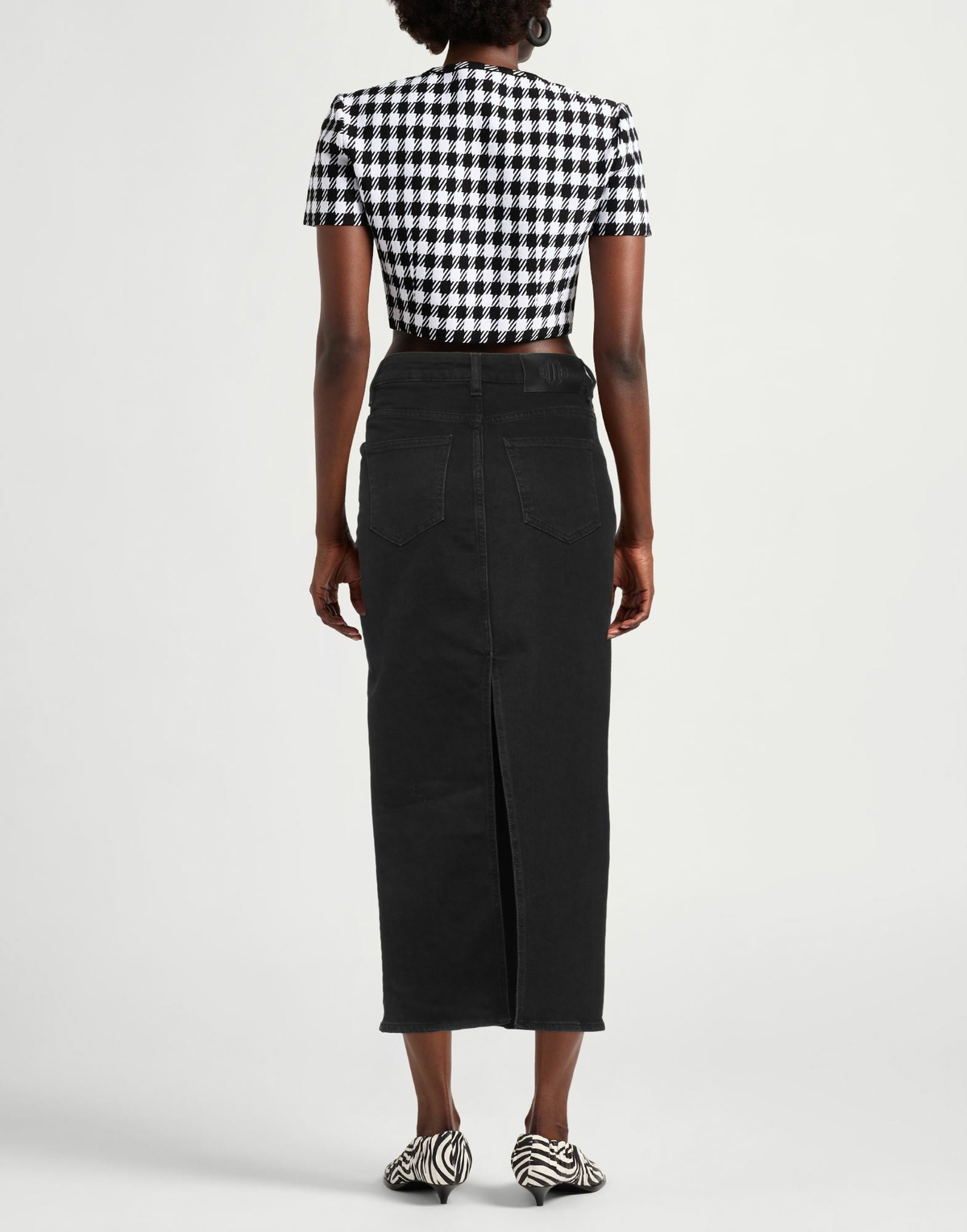 Maje Womens Denim skirt in Black