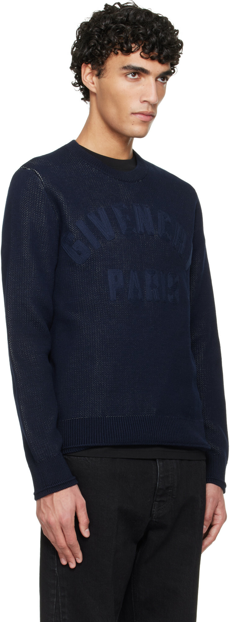 Givenchy Navy Crewneck Sweater
