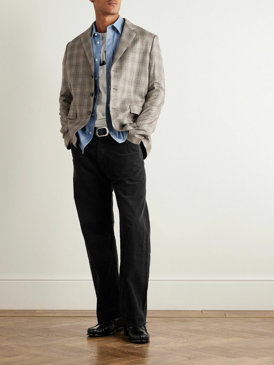 CELINE - Wesley Straight-Leg Cotton-Corduroy Trousers - Black