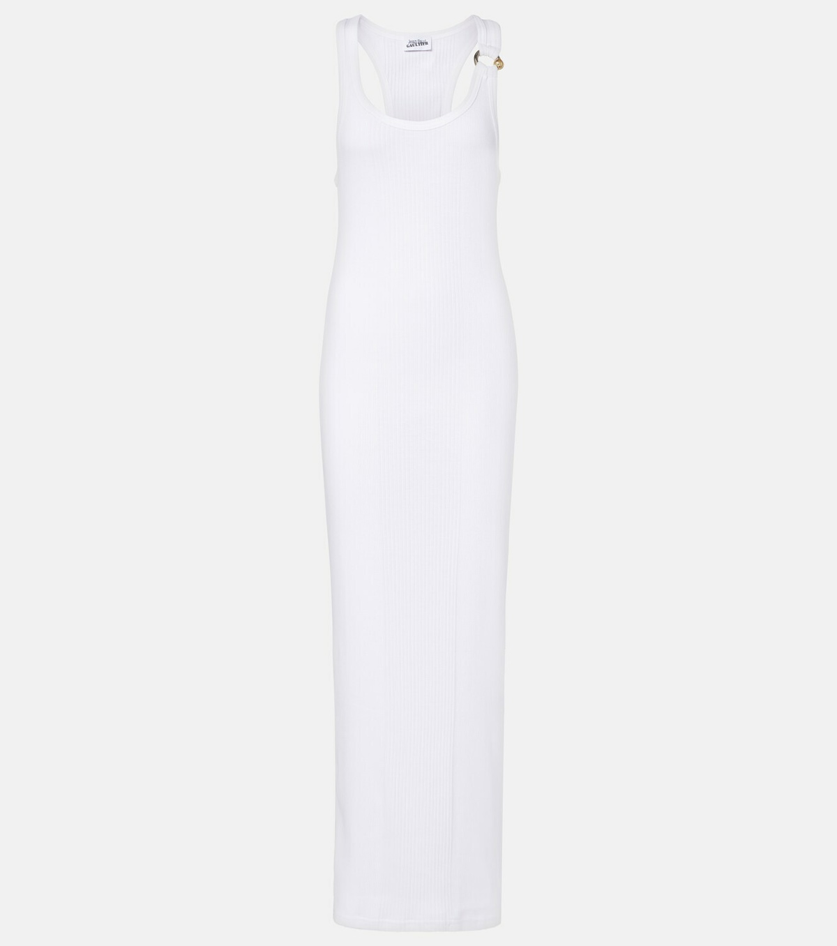 Jean Paul Gaultier Piercing cotton jersey maxi dress