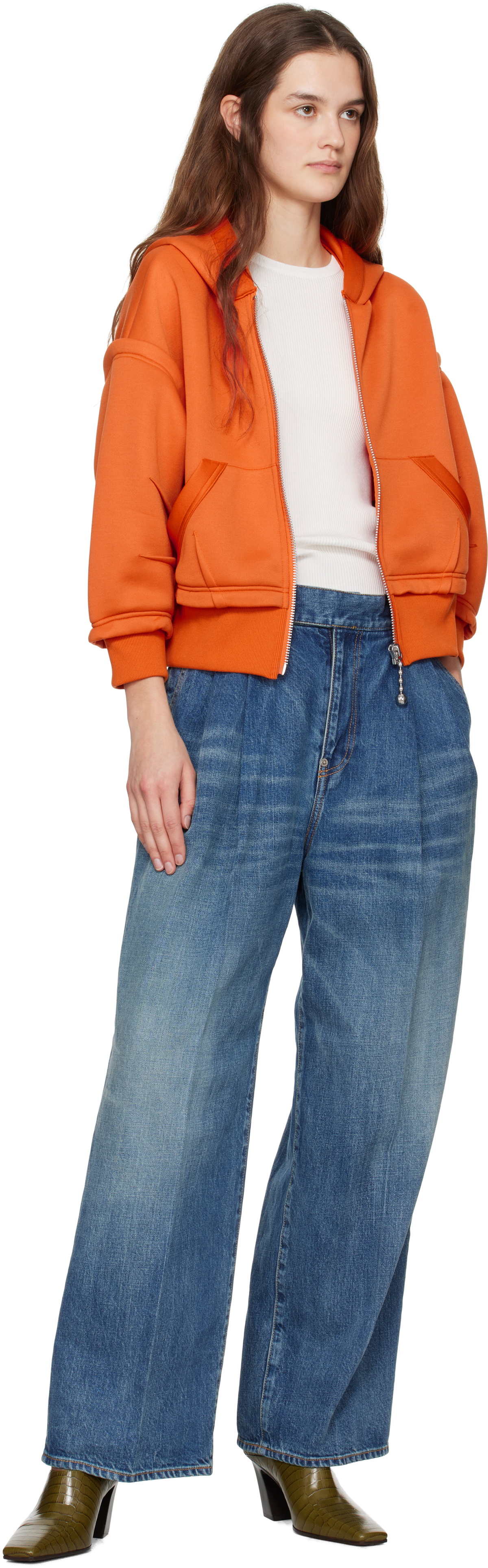 UNDERCOVER Orange Zip Hoodie