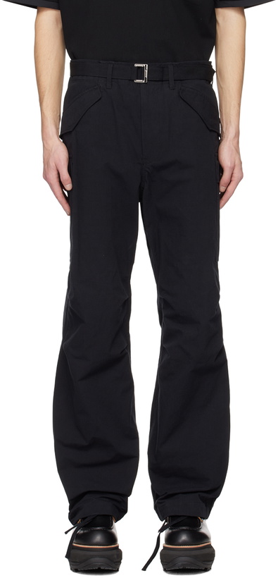 Photo: sacai Black Cinch Cargo Pants