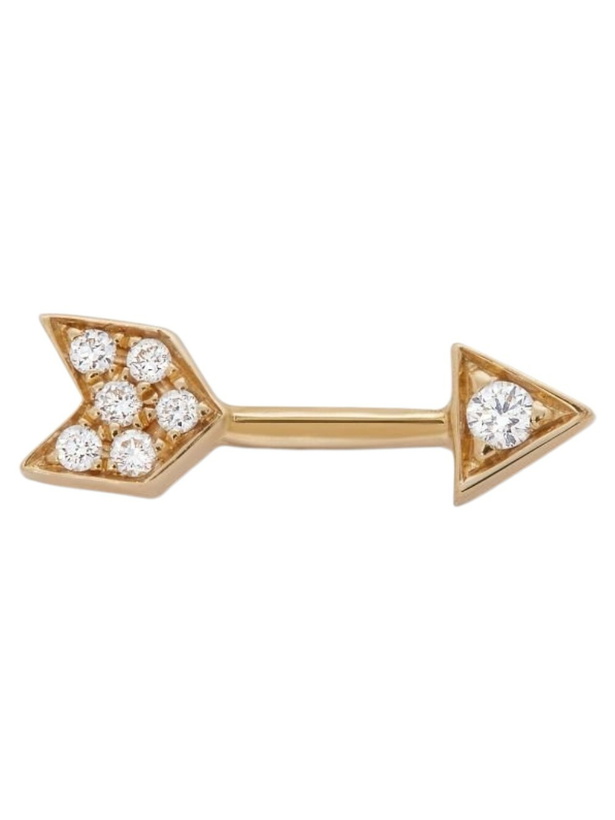 Photo: MARIA TASH 18K Yellow Gold Arrow Diamond Earring