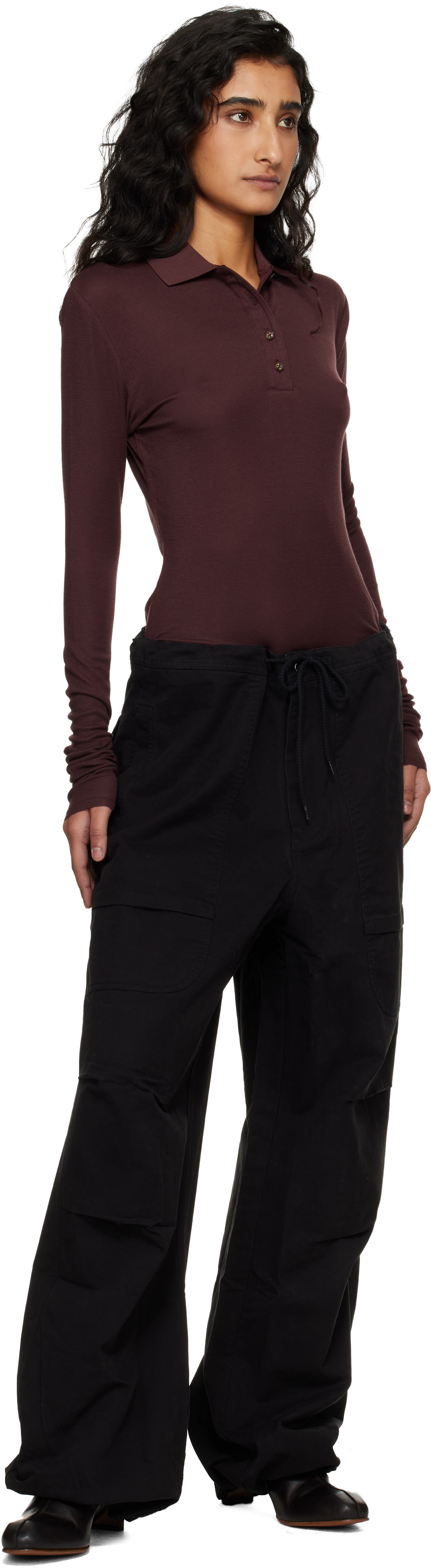 Entire Studios Brown LS Polo