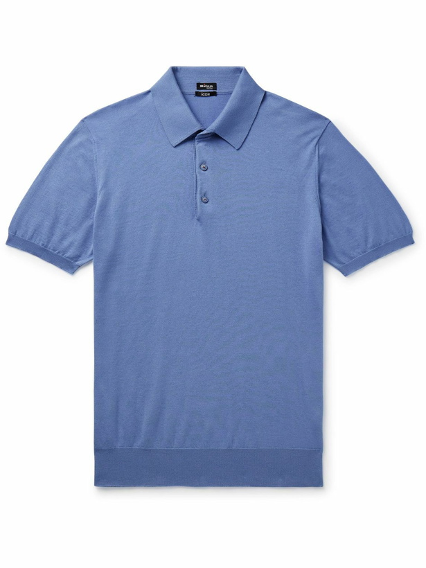 Photo: Kiton - Cotton Polo Shirt - Blue