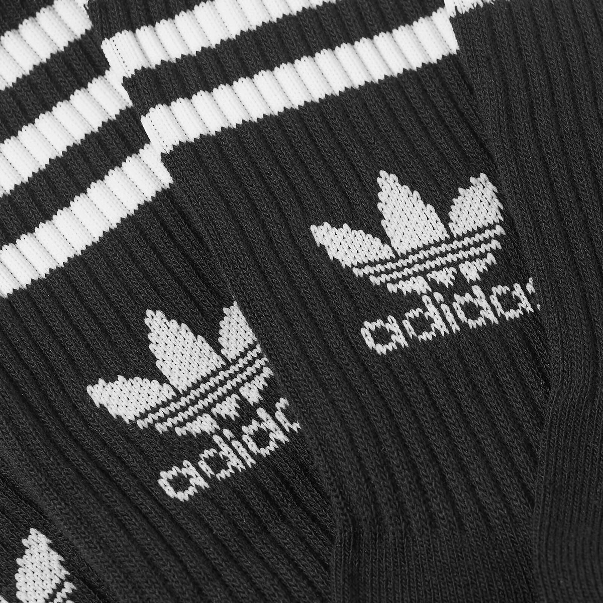 Adidas Men's Mid Cut Crew Sock in Black adidas