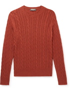 Loro Piana - Cable-Knit Baby Cashmere Sweater - Brown