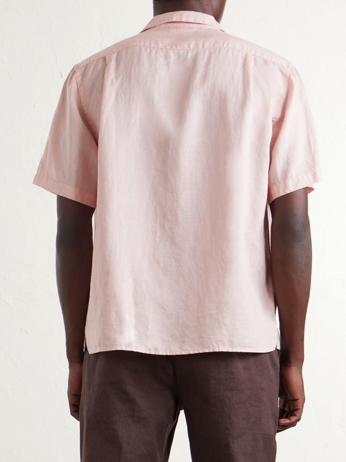 Onia - Convertible-Collar Linen and Lyocell-Blend Shirt - Pink