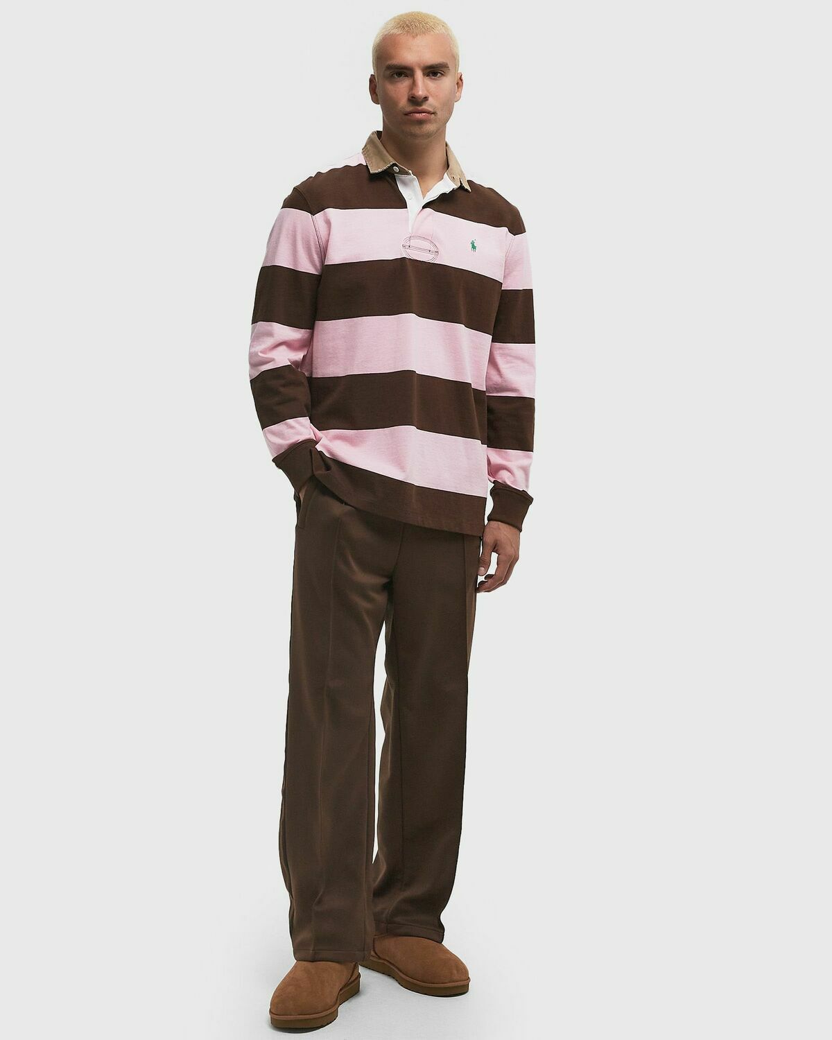 Polo Ralph Lauren RUGBY brown/pink Mens Sweatshirt Polo Ralph Lauren