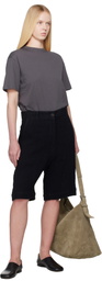 Studio Nicholson Navy Luna Linen Shorts