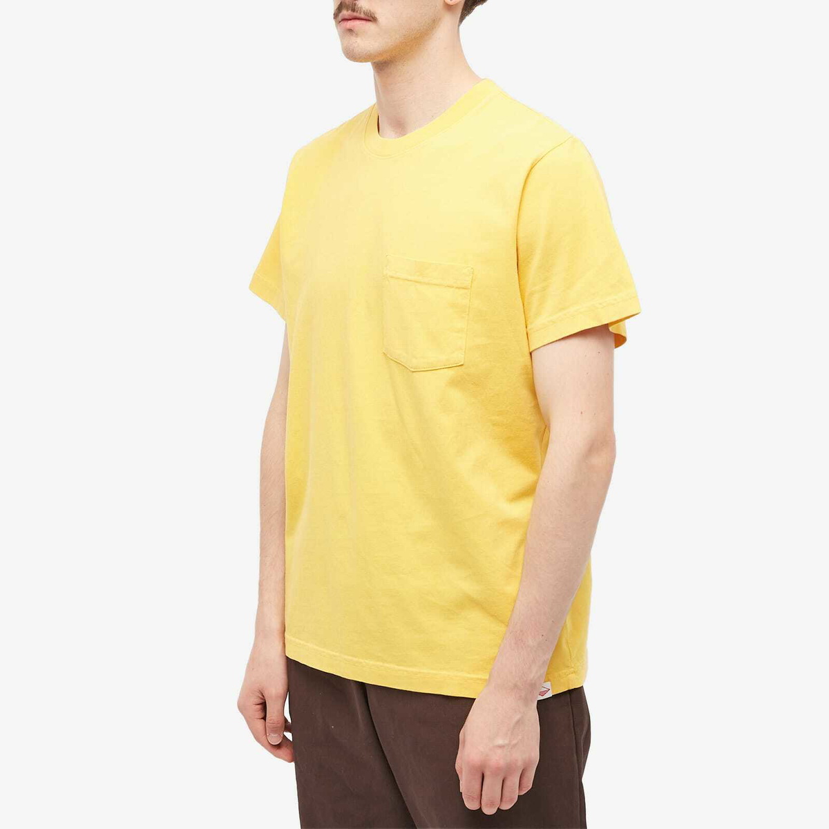 Battenwear Men's Pocket T-Shirt in Mustard