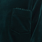 Acne Studios Men's Osandimper Velvet Shirt Jacket in Dark Green