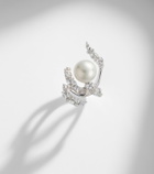 Yeprem Pearlescent 18kt white gold ring with freshwater pearl and diamonds