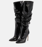 Paris Texas - Slouchy patent leather knee-high boots