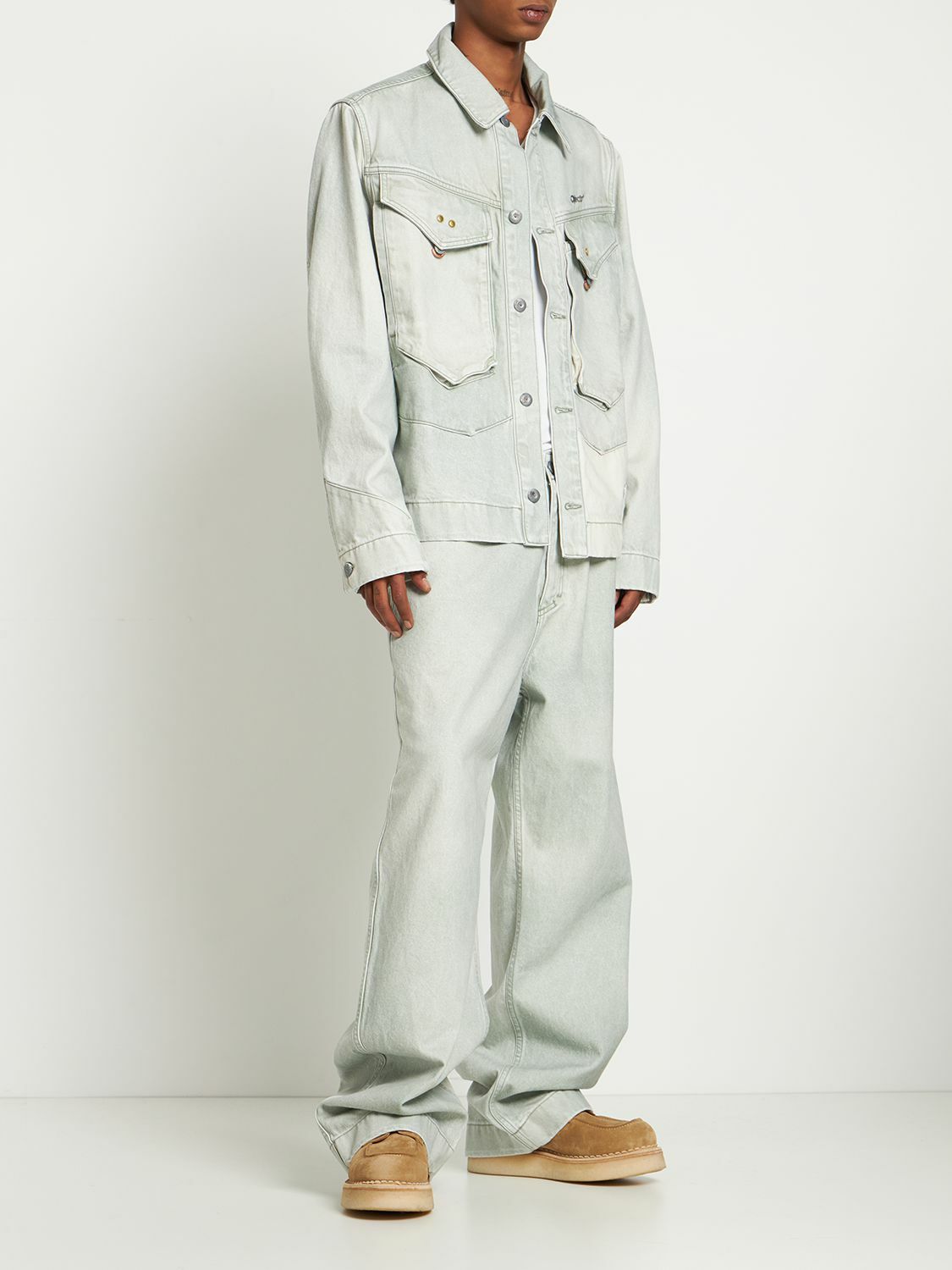 OBJECTS IV LIFE - 27cm Patina Wide Cotton Denim Jeans