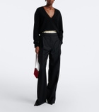 Róhe Wool and mohair wide-leg pants