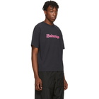 Balenciaga Black Glossy Regular Fit T-Shirt