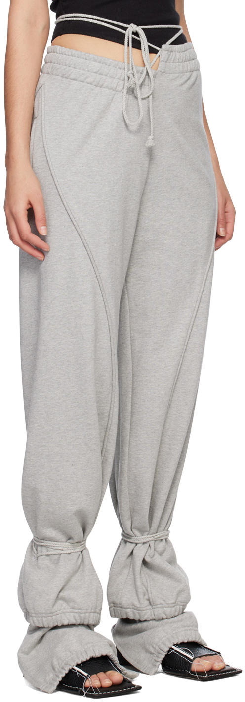 SRVC Gray Asymmetric Lounge Pants