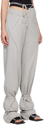 SRVC Gray Asymmetric Lounge Pants