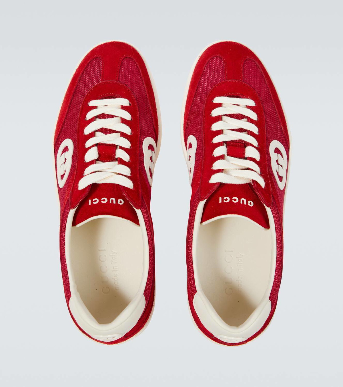 Gucci Interlocking G suede and canvas sneakers Gucci