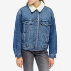 Levi's Women's 90s Sherpa Denim Trucker Jacket in After School Sitcom