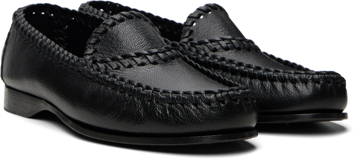 HEREU Black Sastre Supple Shiny Loafers