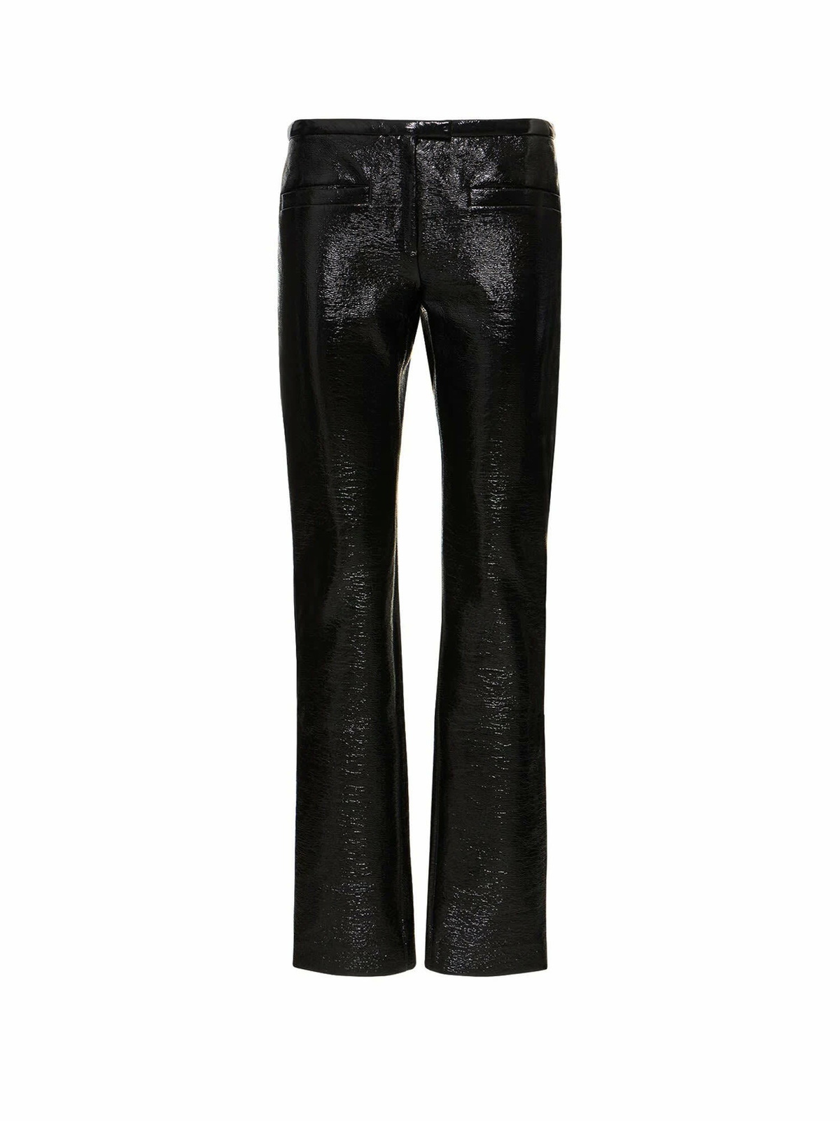 【関税&送料込】Courreges Black Stretch Nylon Leggings Courrèges Stretch stirrup design nylon leggings | The