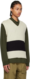 MHL by Margaret Howell Beige Lambswool Sweater Vest