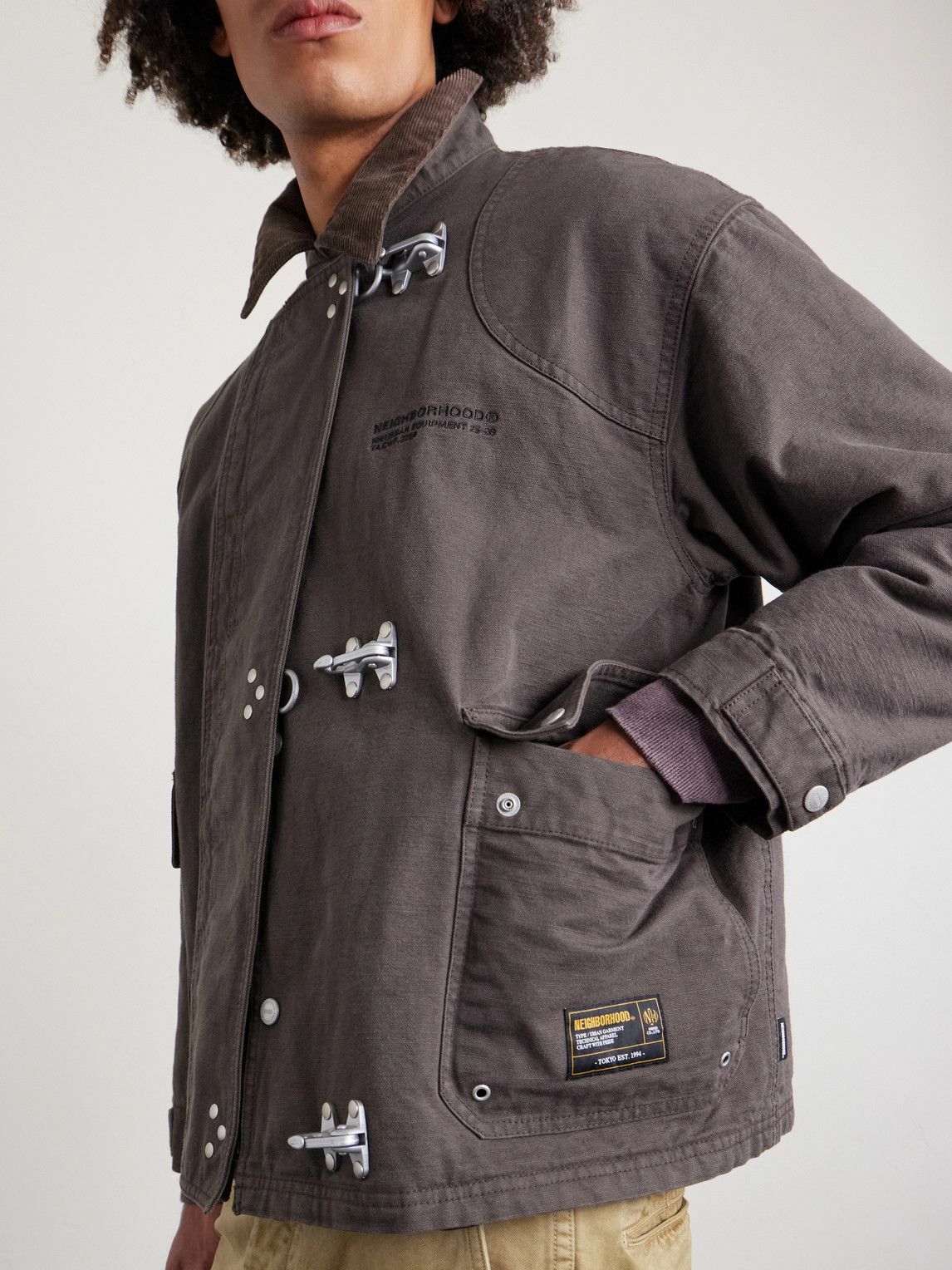 Neighborhood - Fireman Logo-Embroidered Padded Cotton Jacket