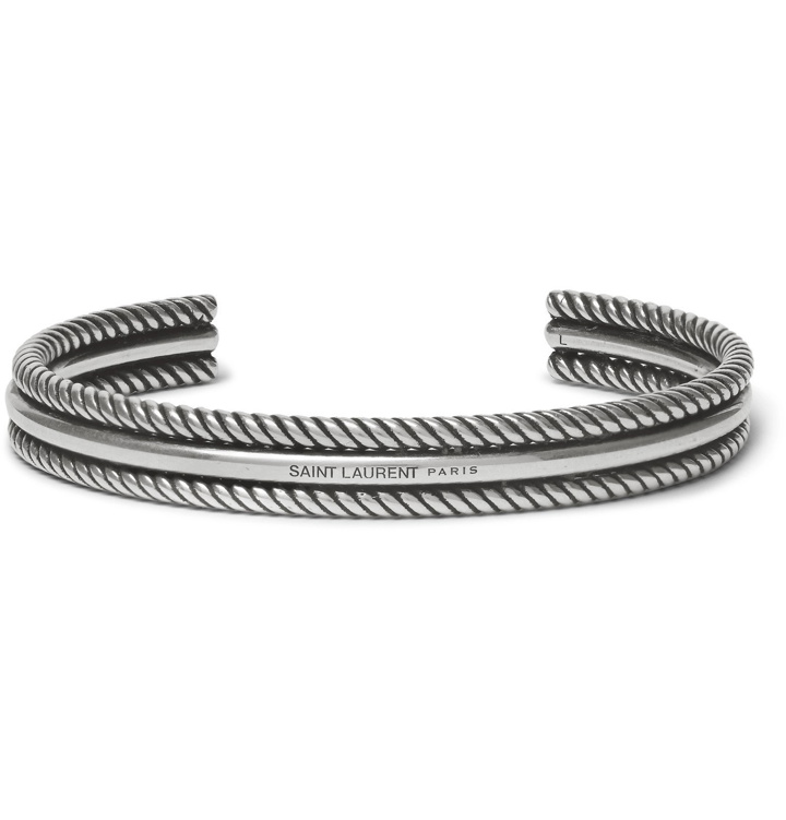 Photo: SAINT LAURENT - Double Rope Sterling Silver Cuff - Silver
