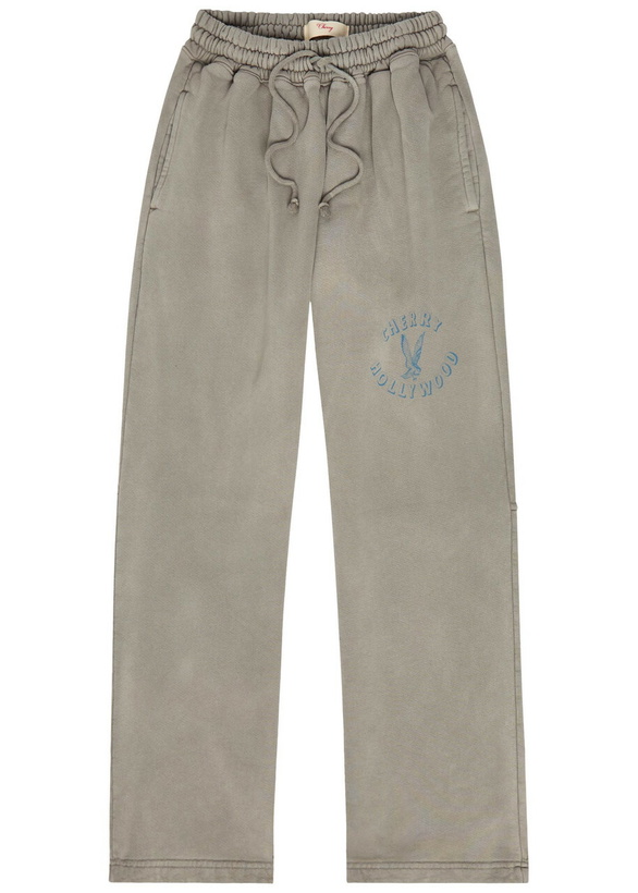 Photo: Cherry Los Angeles Hollywood Parachute Printed Cotton Sweatpants Grey