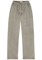 Cherry Los Angeles Hollywood Parachute Printed Cotton Sweatpants Grey