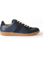 Maison Margiela - Replica Leather and Suede Sneakers - Blue
