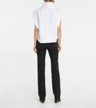 Alaïa Hooded cotton cropped sweatshirt