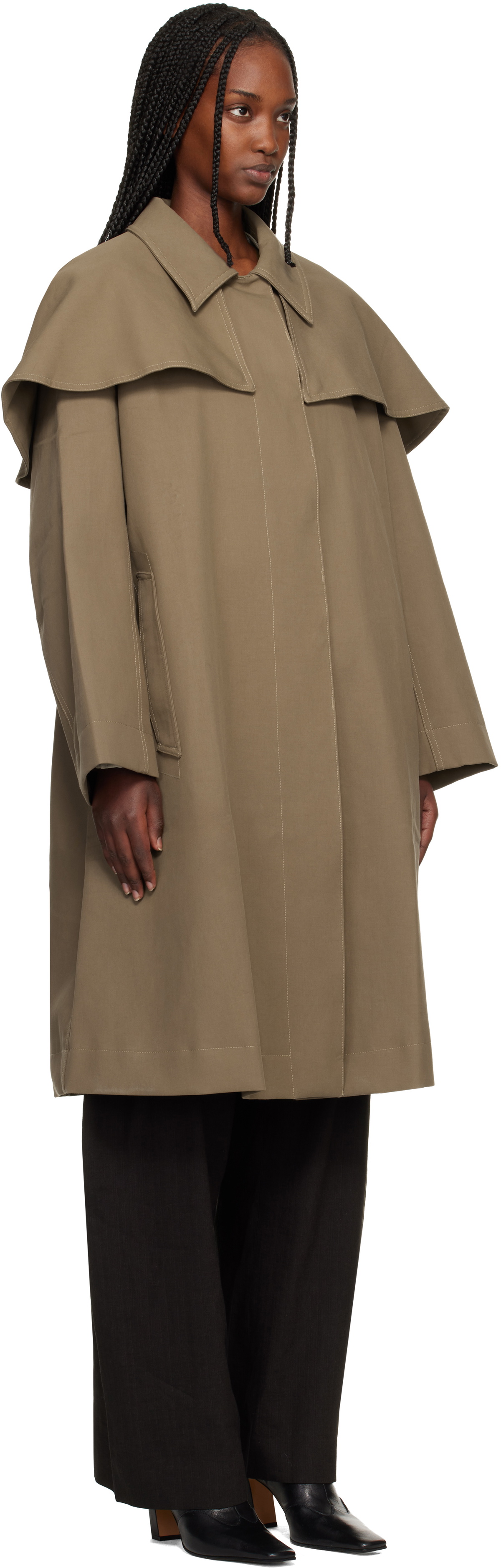 Studio Nicholson Beige Haver Trench Coat