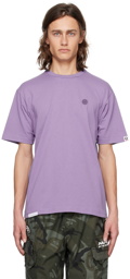 AAPE by A Bathing Ape Purple Embroidered T-Shirt