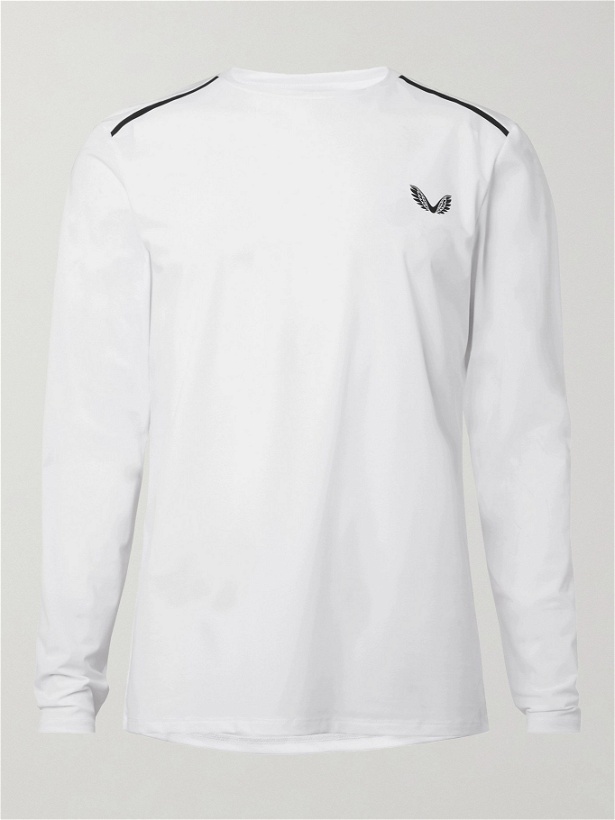 Photo: CASTORE - Villiers Logo-Print Stretch-Jersey T-Shirt - White