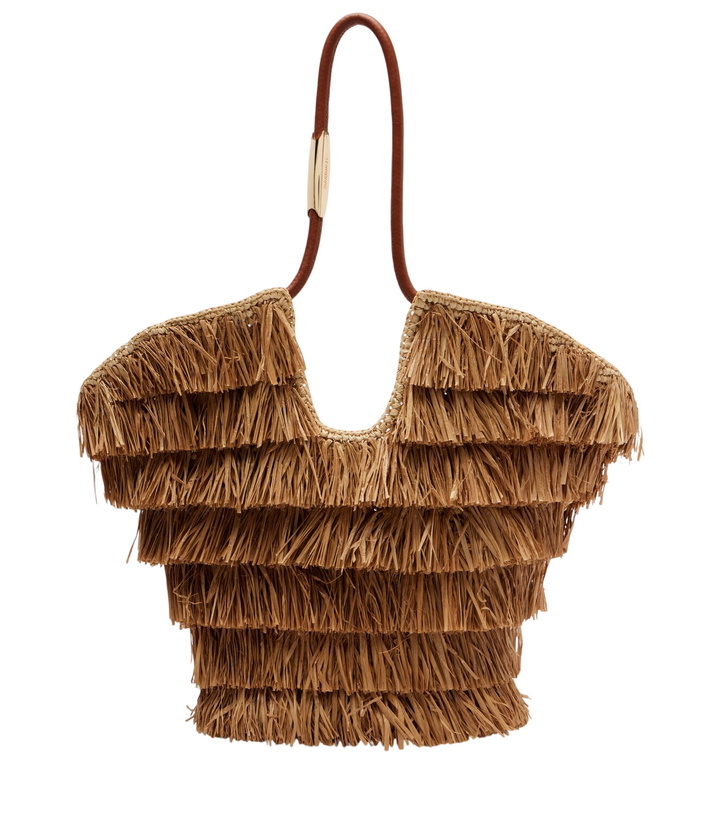 Photo: Zimmermann Goldentime Medium raffia tote bag