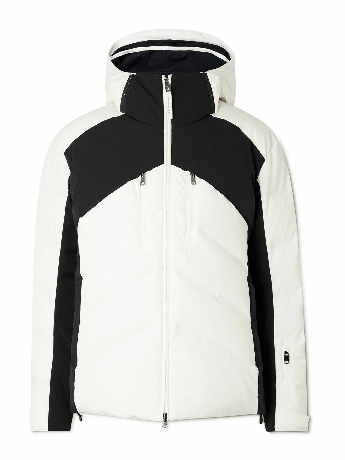 BOGNER - Jervis-D Panelled Quilted Shell Hooded Down Jacket - White
