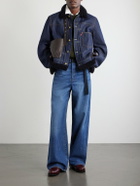 Sacai - Levi's Plush-Trimmed Denim Jacket - Blue