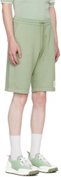Thom Browne Green Garment-Dyed Shorts