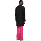 We11done Black Three-Button Mid-Length Coat
