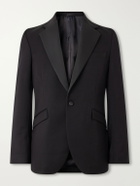 Favourbrook - Tommy Grosgrain-Trimmed Wool Tuxedo Jacket - Black