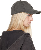 The Attico Black Faded Baseball Cap