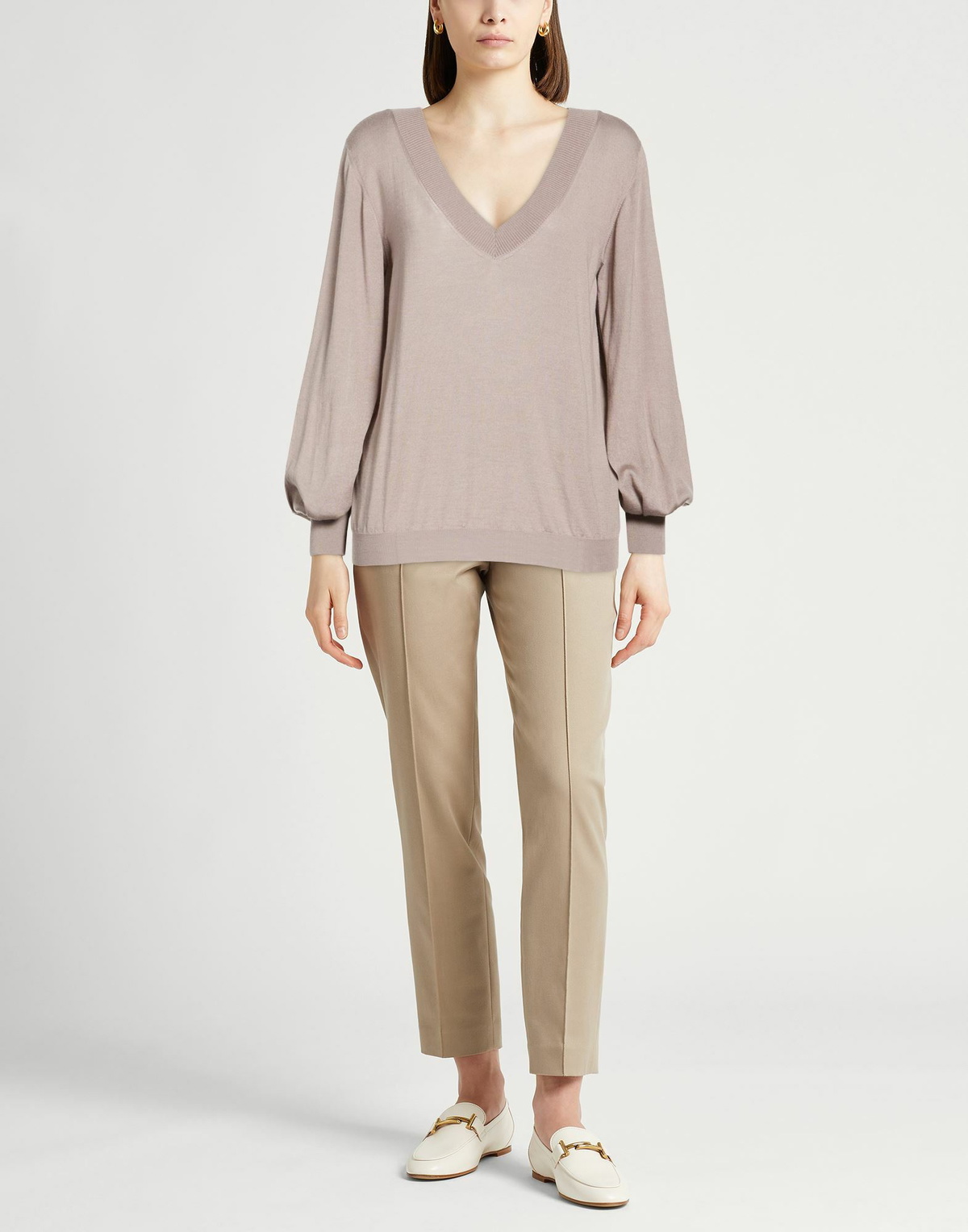 Malo Womens Sweater in Taupe