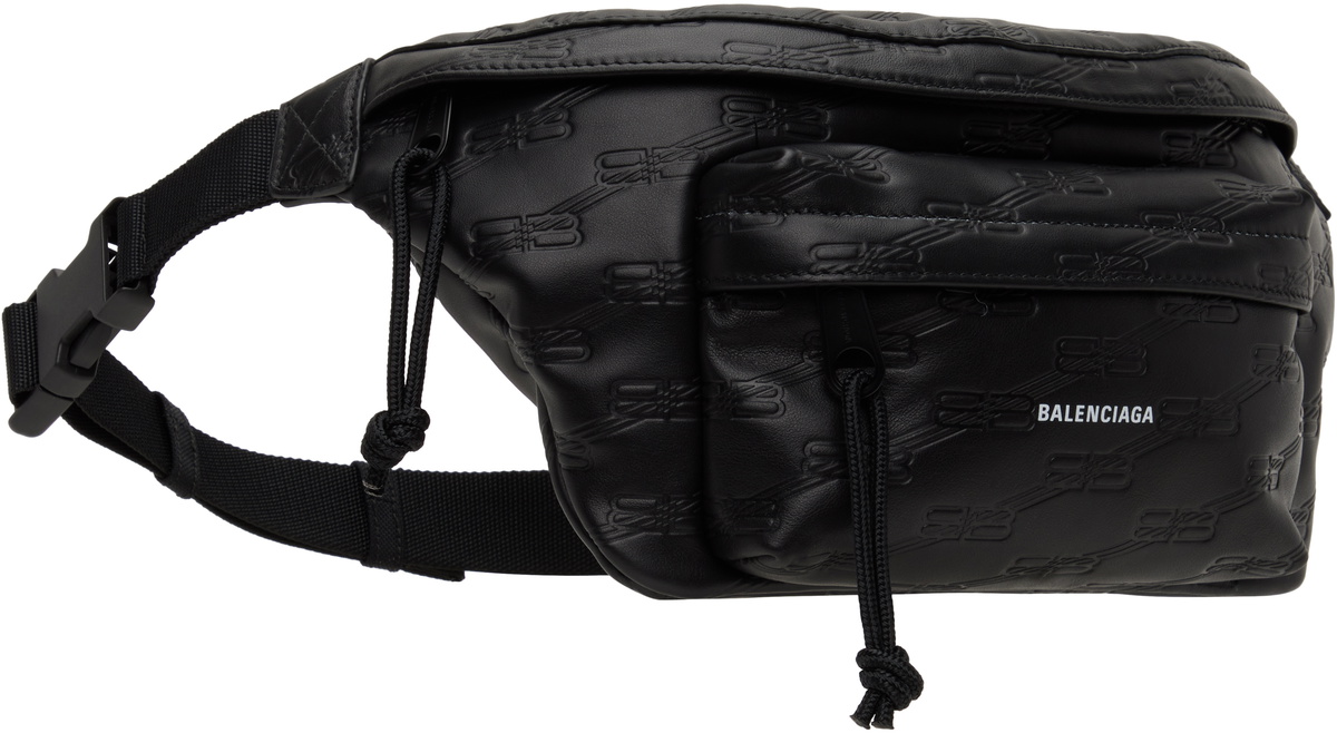 Balenciaga Black BB Monogram Belt Bag Balenciaga