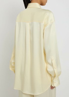 Stella Mccartney Faux Pearl-embellished Satin Shirt Cream