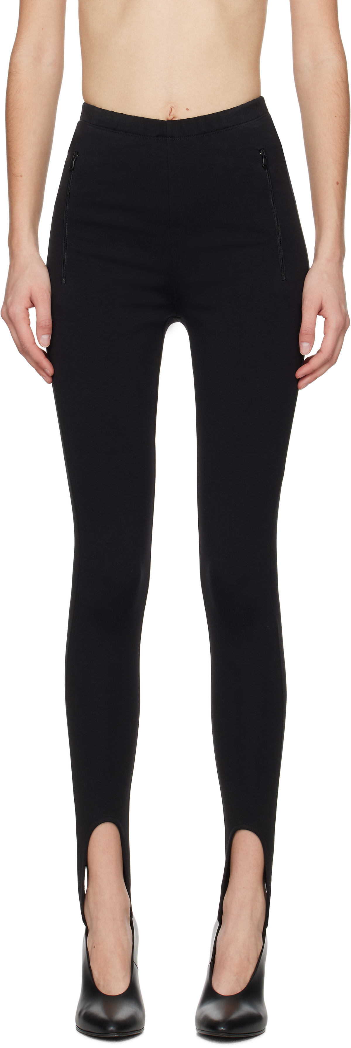 WARDROBE.NYC Black Stirrup Leggings
