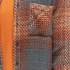 Wax London Men's Whiting Overshirt in Orange/Grey