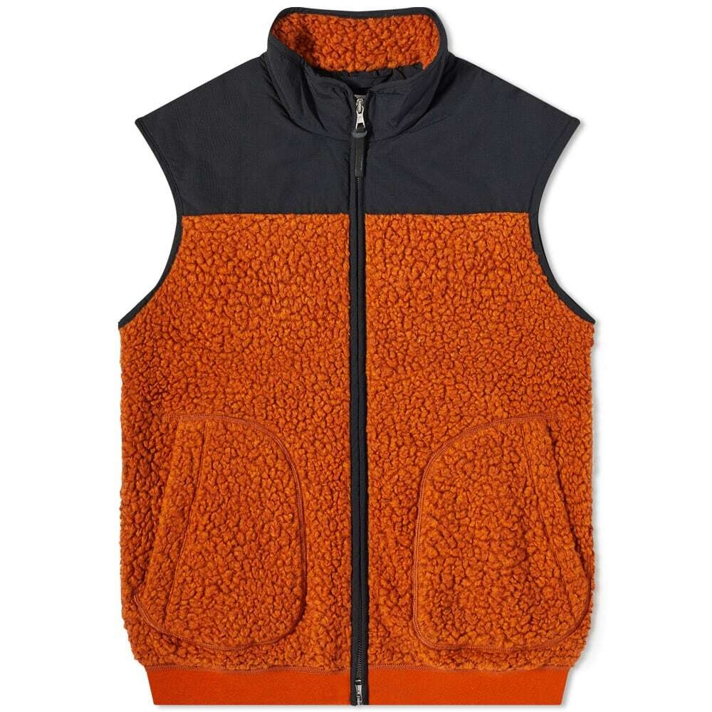 Photo: Albam Men's Sherpa Fleece Vest in Orange